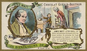 James Watt, İskoç mühendis ve mucit (chromolitho) by French School