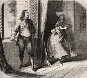 Jean Baptiste (Jean-Baptiste) Poquelin, dit Moliere (1622-1673), komedyen Mademoiselle de Brie
