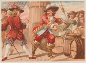 Jean Bart, Fransız deniz komutanı ve 17. yüzyılın sonlarında korsan by French School