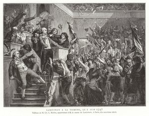 Jean Denis, Kont Lanjuinais, Konvansiyonun kürsüsünde, Fransız Devrimi, 2 Haziran 1793 by French School