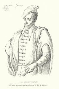 Jean Goujon, Fransız Rönesans heykeltıraş ve mimar (gravür) by French School
