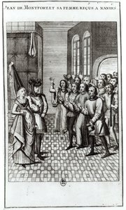 Jean de Bretagne (1293-1345) Montfort Kontu ve karısı Nantes