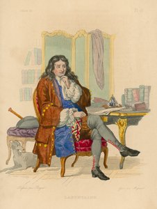 Jean de la Fontaine (renkli gravür) by French School