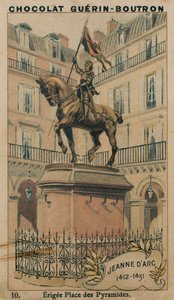 Jeanne dArc, 1412-1431, Erigee Place des Pyramides by French School