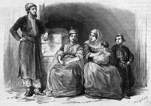 Fas'taki Tetouan (Tetuan) Yahudi nüfusu: Yahudi bir ailenin üyeleri by French School
