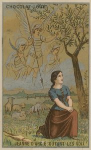 Joan of Arc sesleri dinlerken by French School