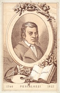 Johann Heinrich Pestalozzi, İsviçreli filozof ve eğitim reformcusu (chromolitho) by French School
