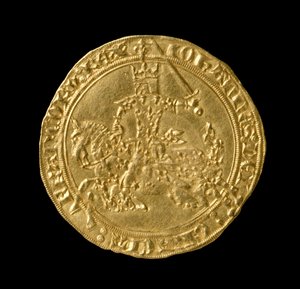 John II The Good (1319-64) Fransa Kralı, Franc a Cheval, 1350-64 (ön yüz) (altın) (tersi için bkz. 168068)