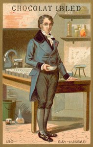 Joseph Louis Gay-Lussac, Fransız kimyager ve fizikçi (chromolitho) by French School