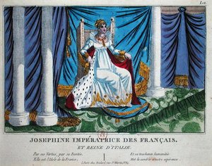 Josephine (1763-1814) Fransız İmparatoriçesi ve İtalya Kraliçesi (renkli taş) by French School