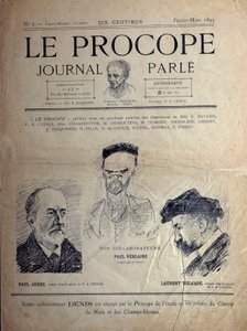 Journal du Proope, Paris kafesi, Şubat 1895: Fransız şairler Paul Verlaine, Paul Arene ve Laurent Tailhade