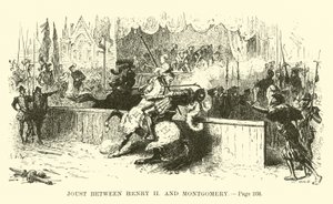 Henry II ve Montgomery arasındaki mızrak dövüşü by French School