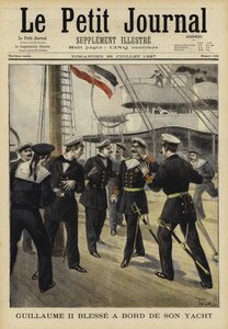 Alman Kaiser Wilhelm II, yatında yaralandı, 1897 by French School
