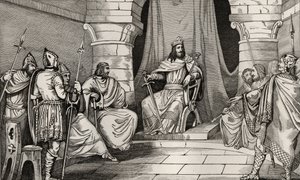 King Charibert (521-67) in Council with Magistrates, from 