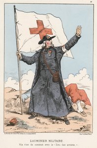 Askeri Papaz (renkli gravür) by French School