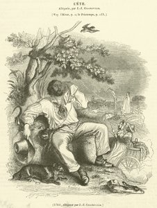 Yaz, alegori (gravür) by French School