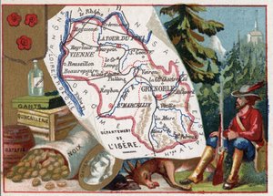 Isere (38), Rhone-Alpes (Rhone Alpes), Fransa. Eldiven, Hırdavat, ratafya, fındık. Bayard