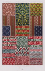 Kumaşların Süsü: XIV-XVII. Yüzyıl, XIV. Yüzyıldan XVII. Yüzyıla, XIV-XVIItes Jahrhundert (renkli taş) by French School