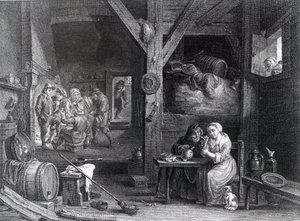 La Fumeuse, Jean Baptiste Patas tarafından David Teniers the Younger
