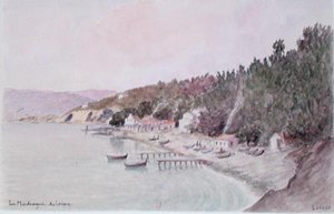 La Madrague des Lecques (kağıt üzerine sulu boya) by French School