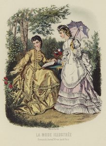 La Mode Illustree, iki iyi giyimli kadın by French School