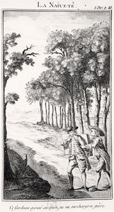 La Naivete (gravür) by French School