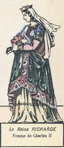 Kraliçe Richard, II. Charles'ın Karısı (renkli gravür) by French School