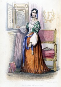 Navarre Kraliçesi (Margarita?) - “” Le Plutarque francais” içinde, ed. Mennechet by French School