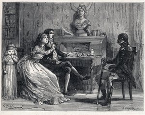 Fransız Devrimi sırasında La Terreur: Hapsedilen Camille Desmoulins (1760-1794), karısı Lucile (1770-1794) ve mareşal Guillaume Brune