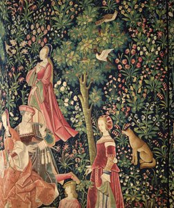La Vie Seigneuriale: Genç kadınlar ve bir tilki, yaklaşık 1500 by French School