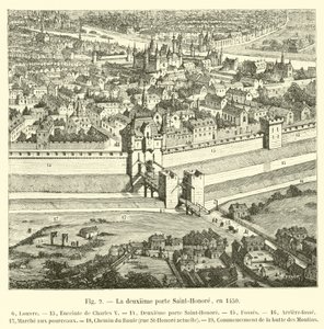 1450 yılında ikinci Saint-Honore kapısı by French School