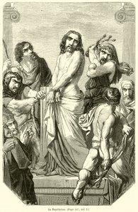 La flagellation (gravür) by French School