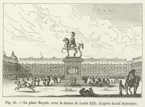 Louis XIII heykeli ile Royale yerleştirin; İsrail Sylvestre
