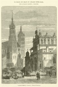 Pazar Meydanı, Krakow (gravür) by French School