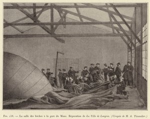 Le Mans istasyonundaki branda odası, Langres şehrinin onarımı by French School