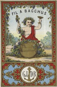 Fil a Bacchus için etiket by French School