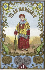 Mandalina ipliği için etiket by French School