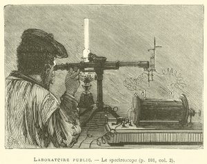 Kamu laboratuvarı, Spektroskop (gravür) by French School