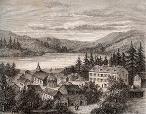 Lac de Gerardmer - Alsace Champagne Ardenne Lorraine - V.A. Malt-Kahverengi. 1884 by French School