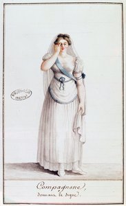 Bir işaret veren Lady Mason, 1805 (wcolor) by French School