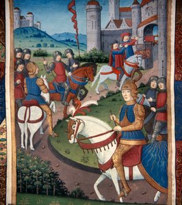 Bir Fransız Köyüne Gelen Lancelot (parşömen) by French School