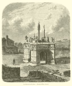 Pleyben Calvary (gravür) by French School