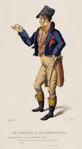Hikâye Anlatıcısı veya İki Mesaj, III. Perde, XIII. Sahne (renkli gravür) by French School