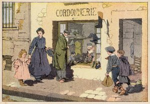Le Cordonnier, Ayakkabıcı (renkli taş) by French School
