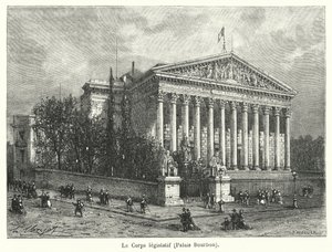 Yasama organı, Palais Bourbon (gravür) by French School
