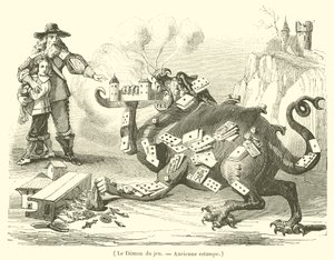Le Demon du jeu (gravür) by French School