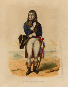 Le General Bonaparte (renkli gravür) by French School