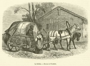 Le Kibitka (engraving) by French School