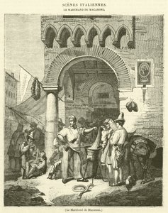Le Marchand de Macaroni (gravür) by French School