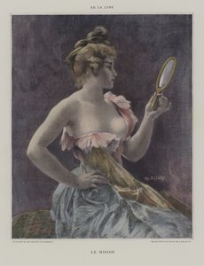 Le Miroir (Ayna) (renkli taş) by French School